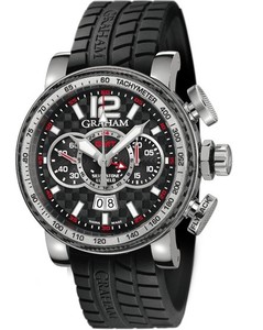 Graham Silverstone Luffield GMT (SS / Black / Rubber Strap) 2BLAH.B03A.K47S