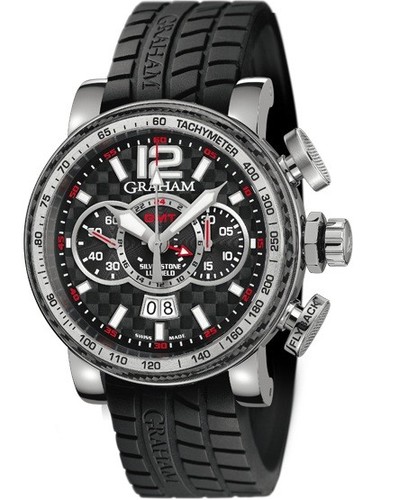 Graham Silverstone Luffield GMT (SS / Black / Rubber Strap) 2BLAH.B03A.K47S
