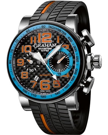 Graham Silverstone Stowe Racing Blue (SS-Ceramic / Carbon / Rubber Strap) 2BLDC.B13A