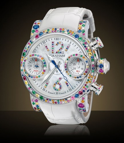 Graham Swordfish Ali Baba (SS-Gemstones / MOP-Gemstones / Strap) 2SWFS.W07R