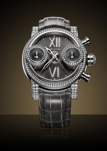 Graham Swordfish Diamonds Grey (SS-Diamonds / Grey-Diamonds / Leather Strap) 2SWFS.S10R