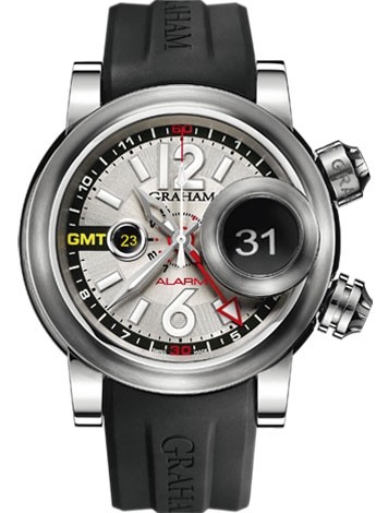 Graham Swordfish Grillo Alarm Silver (SS/ Silver / Rubber) 2SWGS.S08A.K06B