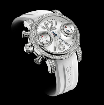 Graham Swordfish Snow White Left (SS-Diamonds / Silver / Rubber) 2SWFS.W02A.K20B