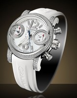 Graham Swordfish Snow White Right (SS-Diamonds / White / Rubber Strap) 2SWFS.W01B