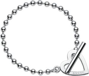 Браслет Gucci Silver Toggle Heart Bracelet YBA181447001