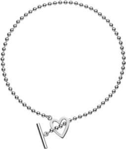 Ожерелье Gucci Silver Toggle Heart Necklace YBB184302001