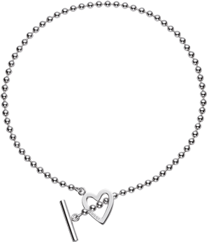 Ожерелье Gucci Silver Toggle Heart Necklace YBB184302001