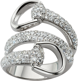 Кольцо Gucci Horsebit White Gold Ring YBC234541001