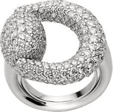 Кольцо Gucci Horsebit White Gold Ring YBC235069001