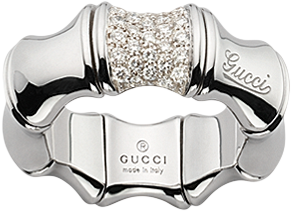 Кольцо Gucci Bamboo White Gold Ring YBC246465001