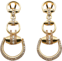 Серьги Gucci Horsebit Yellow Gold Earrings YBD170843001