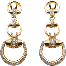 Серьги Gucci Horsebit Yellow Gold Earrings YBD170843001