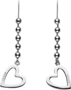 Серьги Gucci Silver Toggle Heart Earrings YBD181445001
