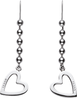 Серьги Gucci Silver Toggle Heart Earrings YBD181445001