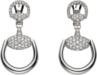 Серьги Gucci Horsebit White Gold Earrings YBD235768001