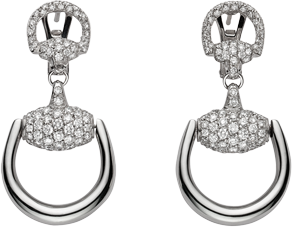 Серьги Gucci Horsebit White Gold Earrings YBD235768001