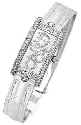 Harry Winston Avenue C Mini (WG-Diamonds / White-Diamons / Leather ) 332 / LQWL.WD / D3.1