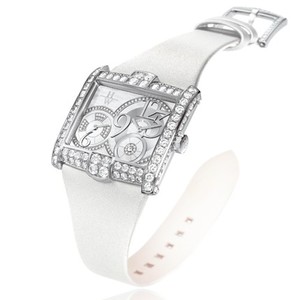 Harry Winston Avenue Squared A2 ( WG-Diamonds / Silver -Diamonds / Satin) 350 / LQTZWL.MD2 / 00