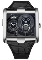 Harry Winston Avenue Squared A2 Automatic (WG / Grey / Strap) 350 / MATZWL.K