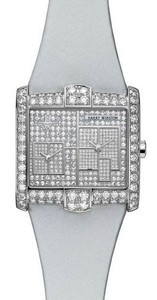 Harry Winston Avenue Squared A2 New York Dial Pave (WG-Diamonds / Pave / Strap) 350 / LQTZWL.D4 / 00