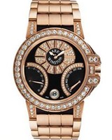 Harry Winston Ocean Biretro (RG / Black-Diamonds / RG) 400 / UABI36RRC.KD / D3.1