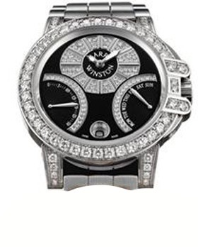 Harry Winston Ocean Biretro (WG / Black-Diamonds / WG) 400 / UABI36WWC.KD / D3.1