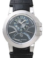 Harry Winston Ocean Chrono (WG / Anthracite / Black Leather Strap) 400 / MCRA44WL