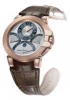 Harry Winston Ocean Chronograph (RG / Gray / Leather Strap) 400 / MCRA44RL.W