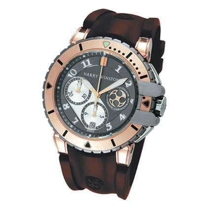 Harry Winston Ocean Diver Zalium (RG-Zalium / Anthracite / Strap) 410 / MCA44RZC.A
