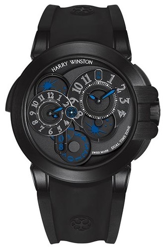 Harry Winston Ocean Dual Time Black Edition 400 / MATZ44ZKC.K2