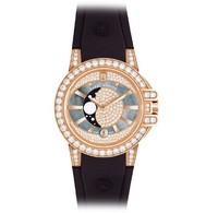 Harry Winston Ocean Lady Moonphase (RG-Diamonds / MOP-Diamonds / Strap) 400 / UQMP36RC.MKD0 / D3.1