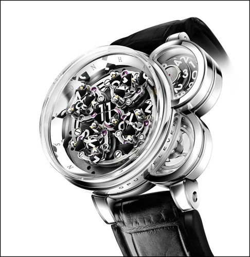 Harry Winston Opus Eleven (WG / Skeleton / Leather Strap)