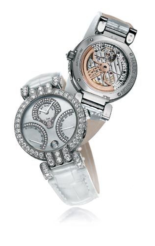 Harry Winston Premier Excenter Biretro (WG-Diamonds / MOP-Diamonds / Leather) 200 / UABI34WL.MD / 00