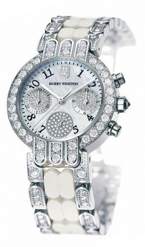 Harry Winston Premier Excenter Chronograph Ladies (RG-Diamonds / White-Diamonds / Diamond Bracelet) 200 / UCQ32WW1.MD / 3.1 / D2.1
