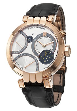 Harry Winston Premier Excenter Perpetual Calendar (RG / Silver) 200 / MAPC41RL