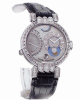 Harry Winston Premier Excenter Timezone (WG-Baguette Diamonds / MOP-Diamonds / Leather) 200 / MMTZ39WL.MD / BD