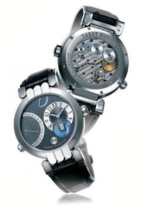 Harry Winston Premier Excenter Timezone (WG / Silver / Leather) 200 / MMTZ39WL.A
