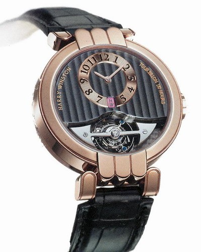 Harry Winston Premier Excenter Tourbillon (RG / Silver) 200 / MMT40RL