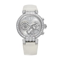 Harry Winston Premier Large Chronograph (WG-Diamonds / Silver / Strap) 200 / UCA39WL.WD / 01
