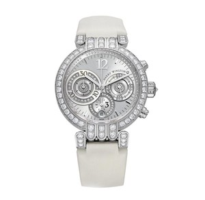 Harry Winston Premier Large Chronograph (WG-Diamonds / Silver / Strap) 200 / UCA39WL.WD / 01