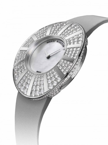 Harry Winston Talk To Me Harry Winston (WG-Diamond / Silver / Satin Strap) 811 / LQWL.M / D02