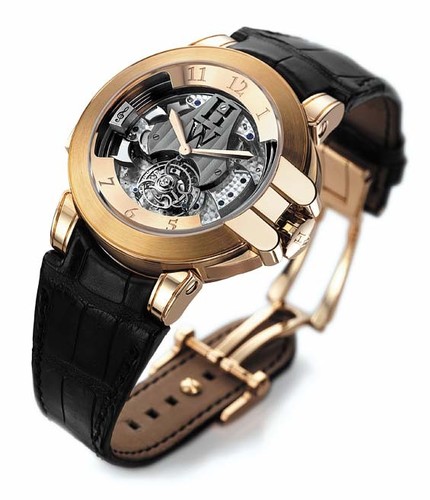 Harry Winston Westminster Tourbillon ( RG / Leather) 400 / MMTWR45RL