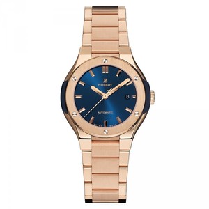 Hublot Classic Fusion King Gold Blue Bracelet 585.OX.7180.OX