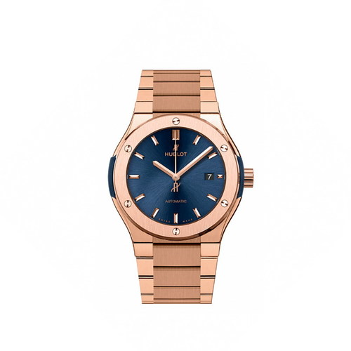 Hublot Classic Fusion King Gold Blue Bracelet 548.OX.7180.OX