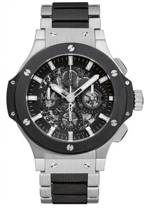 Hublot Aero Bang Steel Ceramic (SS / Black / Steel and Black Ceramic Bracelet) 311.SM.1170.SM