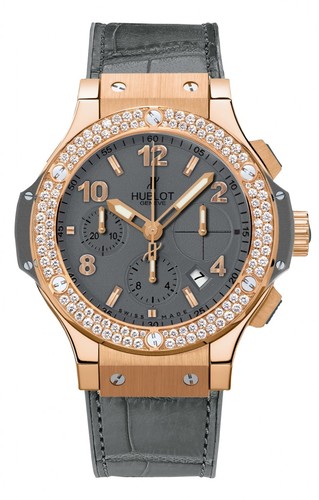 Hublot Big Bang 41mm Earl Gray Diamonds (RG-Diamonds / Tantalum / Strap ) 341.PT.5010.LR.1104