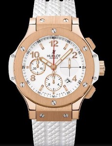 Hublot Big Bang 41mm Gold White (RG / White / White Rubber Strap) 341.PE.2010.RW