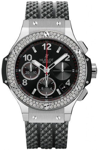 Hublot Big Bang 41mm Steel Diamonds (SS-Diamonds / Black / Strap) 342.SX.130.RX.114