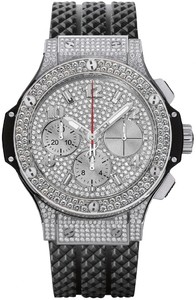 Hublot Big Bang 41mm Steel Full Pave (SS-Diamonds / Diamonds / Black Rubber Strap) 341.SX.9010.RX.1704