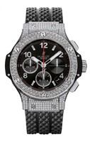 Hublot Big Bang 41mm Steel Pave (SS-Diamonds / Black / Strap) 342.SX.130.RX.174